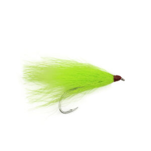 Aqua-Clear, Hair Buck Tails, Flounder / Fluke / Sea Trout / Weakfish / Croaker, 3/0 XL Nickel Octopus Hook, Chartreuse Hair, 4 pc