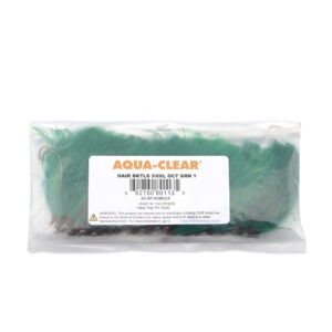 Aqua-Clear, Hair Buck Tails, Flounder / Fluke / Sea Trout / Weakfish / Croaker, 3/0 XL Nickel Octopus Hook, Green Hair, 50 pc