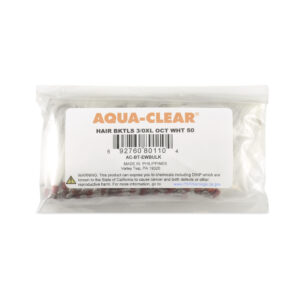 Aqua-Clear, Hair Buck Tails, Flounder / Fluke / Sea Trout / Weakfish / Croaker, 3/0 XL Nickel Octopus Hook, White Hair, 50 pc