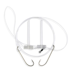 Aqua-Clear, Hi-Lo Plain Rig, Flounder / Fluke / Sea Trout / Croaker, 1/0 Nickel Hook, AFW Swivel, 40 lb / 18.1 kg Grand Slam Mono, T-Standoff