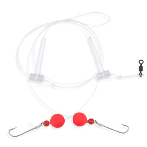 Aqua-Clear, Hi-Lo Combo Rig, Kingfish / Spot / Perch, Size 8 XL Hooks, AFW Swivel, 25 lb / 11.3 kg Grand Slam Mono, T-Standoff, Red Beads, Red Floats