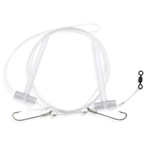 Aqua-Clear, Hi-Lo Combo Rig, Sea Bass / Porgy / Triggerfish / Sheepshead, Size 6 XL Hook, AFW Swivel, 40 lb / 18.1 kg, T-Standoff