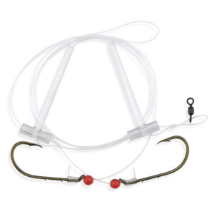 Aqua-Clear, Hi-Lo Combo Rig, Sea Bass / Porgy / Triggerfish / Sheepshead, 5/0 Nickel Octopus Hook, AFW Swivel, 40 lb / 18.1 kg, T-Standoff