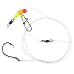 Aqua-Clear, Long Casting Rig, Flounder/Fluke/StripedBass/Rockfish/Weakfish, 7/0 Mustad Demon Circle Hook, AFW Swivel, 60 lb / 27.2 kg Grand Slam Mono, Modified Fish Finder