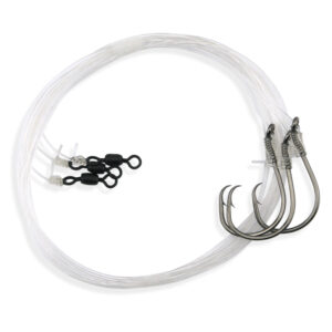 Aqua-Clear, Dropper Rig, Striped Bass / Rockfish / Drum, 5/0 Nickel Octopus Hook, AFW Swivel, 60 lb / 27.2 kg Grand Slam Mono 5 ft / 1.52 m, T-Standoff