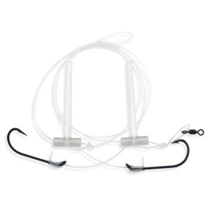 Aqua-Clear, Hi-Lo Combo Rig, Tautog / Blackfish / Sheepshead, Size 3 Virginia Hook, 8 in / 20.3 cm Leads, AFW Swivel, 60 lb / 27.2 kg Grand Slam Mono, T-Standoff