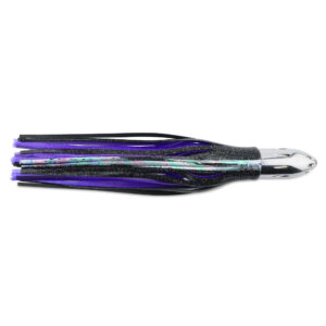Billy Baits, Mister Big Lure, Black Purple Sparkle / Black PVC Skirt, 16 oz / 454 g Head, 16 in / 40.6 cm