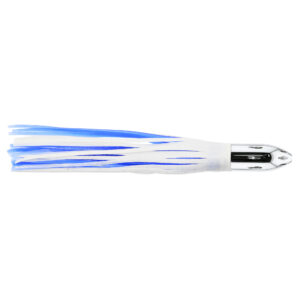 Billy Baits, Mister Big Lure, Ultimate Series, Tie on Skirt Version, White/Blue PVC Skirt, XL, 25 oz / 708 g Head, 16 in / 40.6 cm