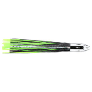 Billy Baits, Mister Big Lure, Ultimate Series, Tie on Skirt Version, Black/Green PVC Skirt, XL, 25 oz / 708 g Head, 16 in / 40.6 cm
