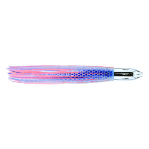 Billy Baits, Mister Big Lure, Ultimate Series, Tie on Skirt Version, Blue Dot 2 Red Veins / Pink PVC Skirt, XL, 25 oz / 708 g Head, 16 in / 40.6 cm