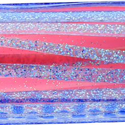 Billy Baits, Mister Big Lure, Ultimate Series, Tie on Skirt Version, Blue Dot 2 Red Veins / Pink PVC Skirt, XL, 25 oz / 708 g Head, 16 in / 40.6 cm - Image 3