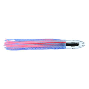 Billy Baits, Mister Big Lure, Ultimate Series, Tie on Skirt Version, Blue Dot 2 Red Veins/ Pink PVC Skirt, XXL, 41 oz / 1077 g Head, 16 in / 40.6 cm