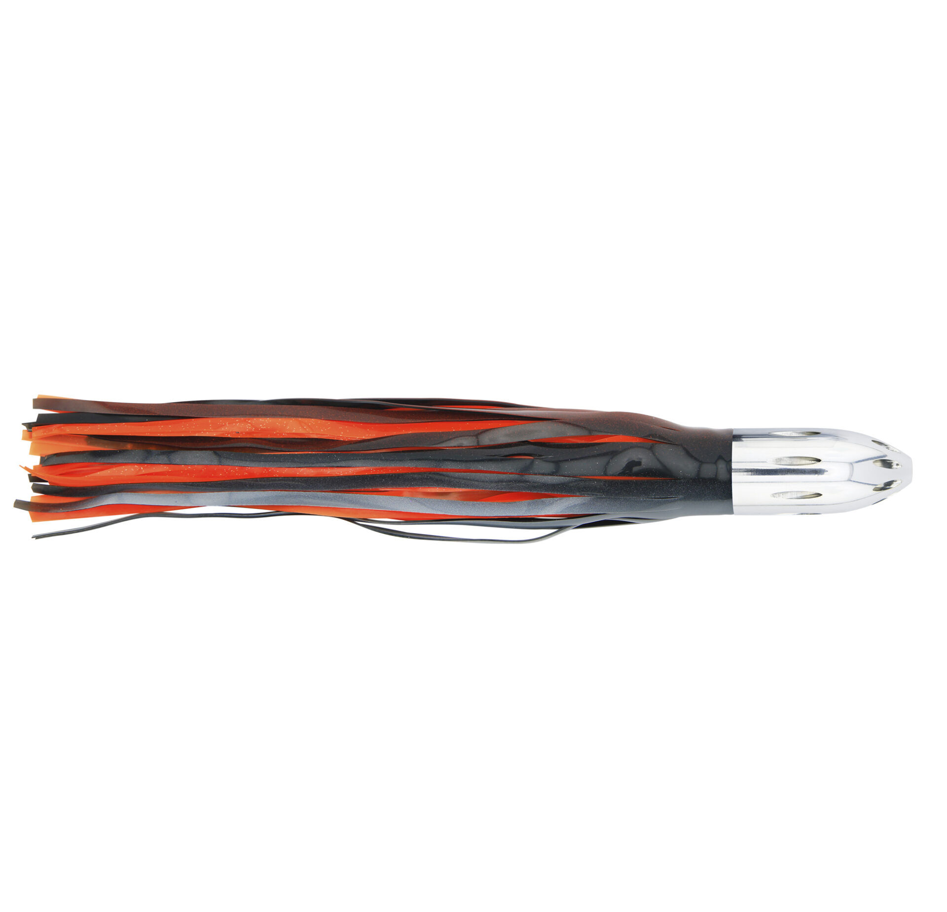 Billy Baits, Mister Big Lure, Ultimate Series, Tie on Skirt Version, Petrolero/Orange PVC Skirt, XL, 16 oz / 454 g Head, 16 in / 40.6 cm