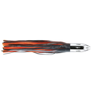 Billy Baits, Mister Big Lure, Ultimate Series, Tie on Skirt Version, Petrolero/Orange PVC Skirt, XL, 25 oz / 708 g Head, 16 in / 40.6 cm