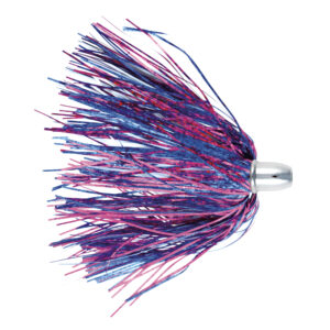 Billy Baits, Micro Mini Lure, Blue/Fuchsia/White Skirt, Weighted Head, 2.5 in / 6.4 cm