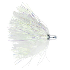 Billy Baits, Micro Mini Lure, Pearl/White Skirt, Weighted Head, 2.5 in / 6.4 cm