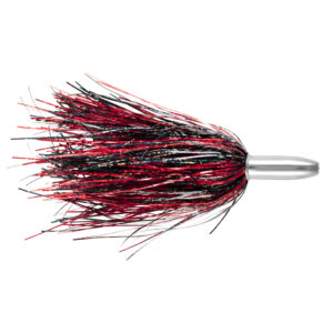 Billy Baits, Mini Turbo Slammer Lure, Black-Red/Red, Concave Head, 5.5 in / 14 cm