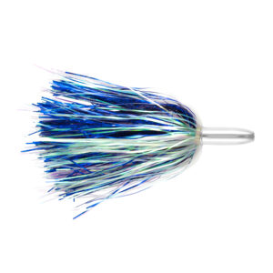 Billy Baits, Mini Turbo Slammer Lure, Pearl/Blue Shimmer, Concave Head, 5.5 in / 14 cm