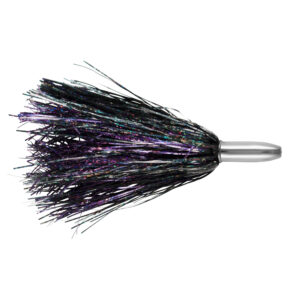 Billy Baits, Mini Turbo Slammer Lure, Purple Shimmer/Black Shimmer, Concave Head, 5.5 in / 14 cm