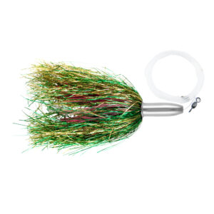 Billy Baits, Mini Turbo Slammer Rigged & Ready, Green/Gold/Pink, Concave Head, 7/0 Mustad Hook, AFW Swivel, 100 lb / 45.3 kg Grand Slam Mono Line, 6 ft / 1.8 m