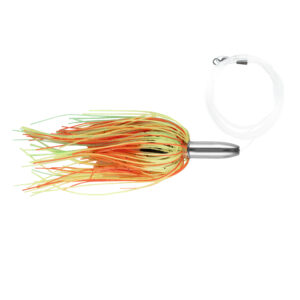 Billy Baits, Mini Turbo Slammer Rigged & Ready, Green-Silver/White, Concave Head, 7/0 Mustad Hook, AFW Swivel, 100 lb / 45.3 kg Grand Slam Mono Line, 6 ft / 1.8 m