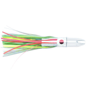 Billy Baits, Super Magnum Lure, Green/Chartreuse/Pink Eye-Skirt, 6 oz / 170 g Head, 8 in / 20.3 cm