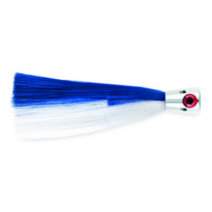 Billy Baits, Super Smoker II Lure, Blue/White Skirt, 2 oz / 56.6 g Head, 8 in / 20.3 cm