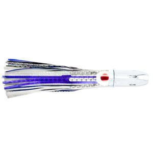 Billy Baits, Smoke Rattle & Troll Lure, Blue/White Eye-Skirt, 6 oz / 170 g Head, 8 in / 20.3 cm