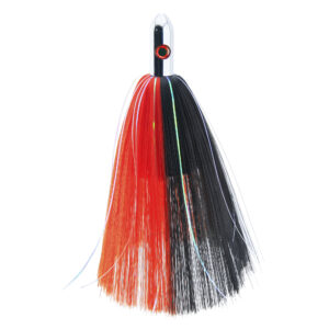 Billy Baits, Turbo Slammer Lure, Medium 1.75 oz / 49.6 g, Chrome Head, Black/Red, Black Flash, 6.75 in / 17.1 cm