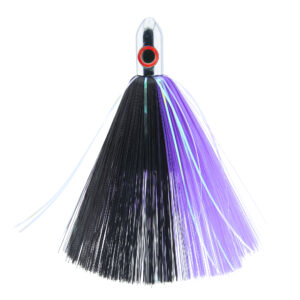 Billy Baits, Turbo Slammer Lure, Small 1 oz / 28.3 g, Chrome Head, Black/Purple, Black Flash, 4.25 in / 10.8 cm