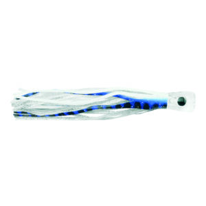 C&H, Alien Lure, Blue/White Belly Vinyl Skirt, Concave Head, Hologram Eye, 7.5 in / 19.0 cm