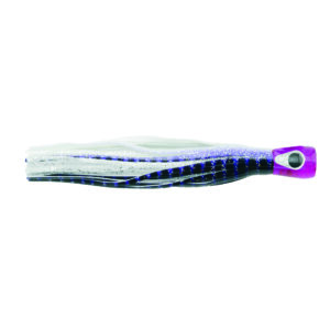 C&H, Alien Lure, Purple/White Belly Vinyl Skirt, Concave Head, Hologram Eye, 7.5 in / 19.0 cm