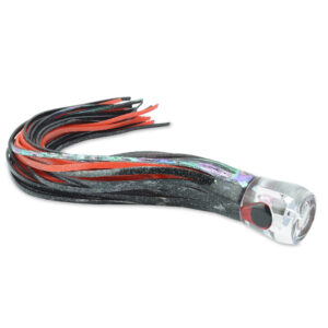C&H, AlienXL Lure, Black Foil/Red Skirt, Concave Head, Hologram Eye, 10.5 in / 22.6 cm