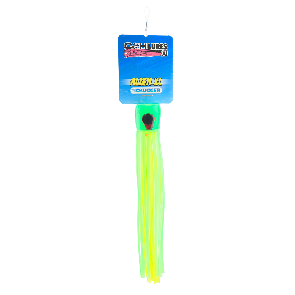 C&H, Alien XL Chugger Lure, Green/Chartreuse, 8.5 in / 21.6 cm - Image 3
