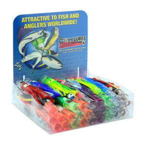 C&H, Stubby Bubbler POP Display, Vinyl/Mylar Skirts, Full Color Display Box, Assorted Colors, 48 pc