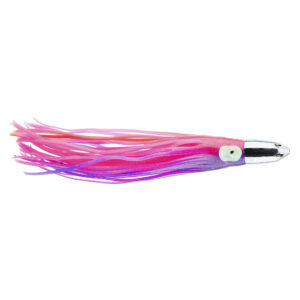 C&H, Jet Head Lure, Blue/Pink Skirt, 5 oz / 141 g Chrome Head, 10.5 in / 26.6 cm