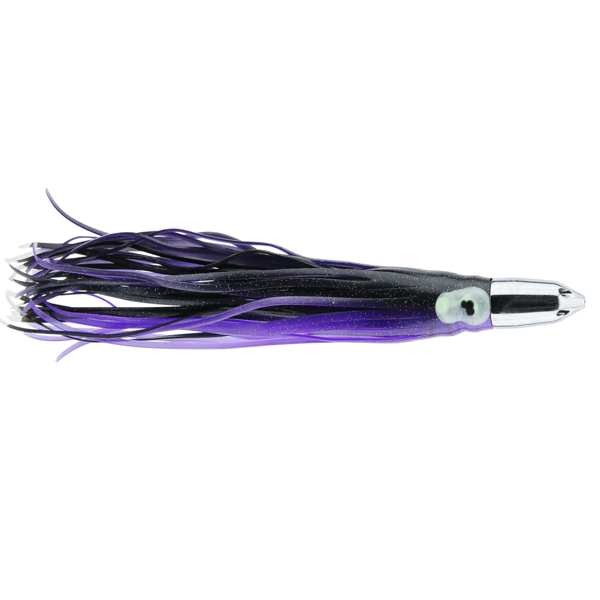 C&H, Jet Head Lure, Purple/Black Skirt, 5 oz / 141 g Chrome Head, 10.5 in / 26.6 cm
