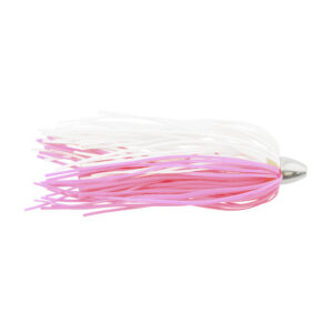 C&H, King Buster Lure, Pink/White Skirt, 1/8 oz / 3.5 g Head, 2.5 in / 6.35 cm, 3 pc