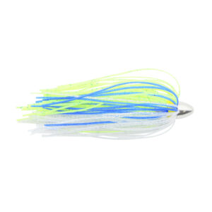 C&H, King Buster Lure, Blue/Chartreuse/Silver Skirt, 1/8 oz / 3.5 g Head, 2.5 in / 6.35 cm, 3 pc