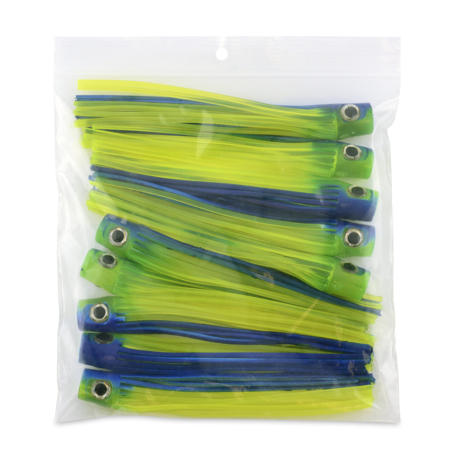 C&H, Lil Stubby Chugger Lure, Bright Blue/Chartreuse, 5.5 in / 14 cm, 10 pc - Image 2