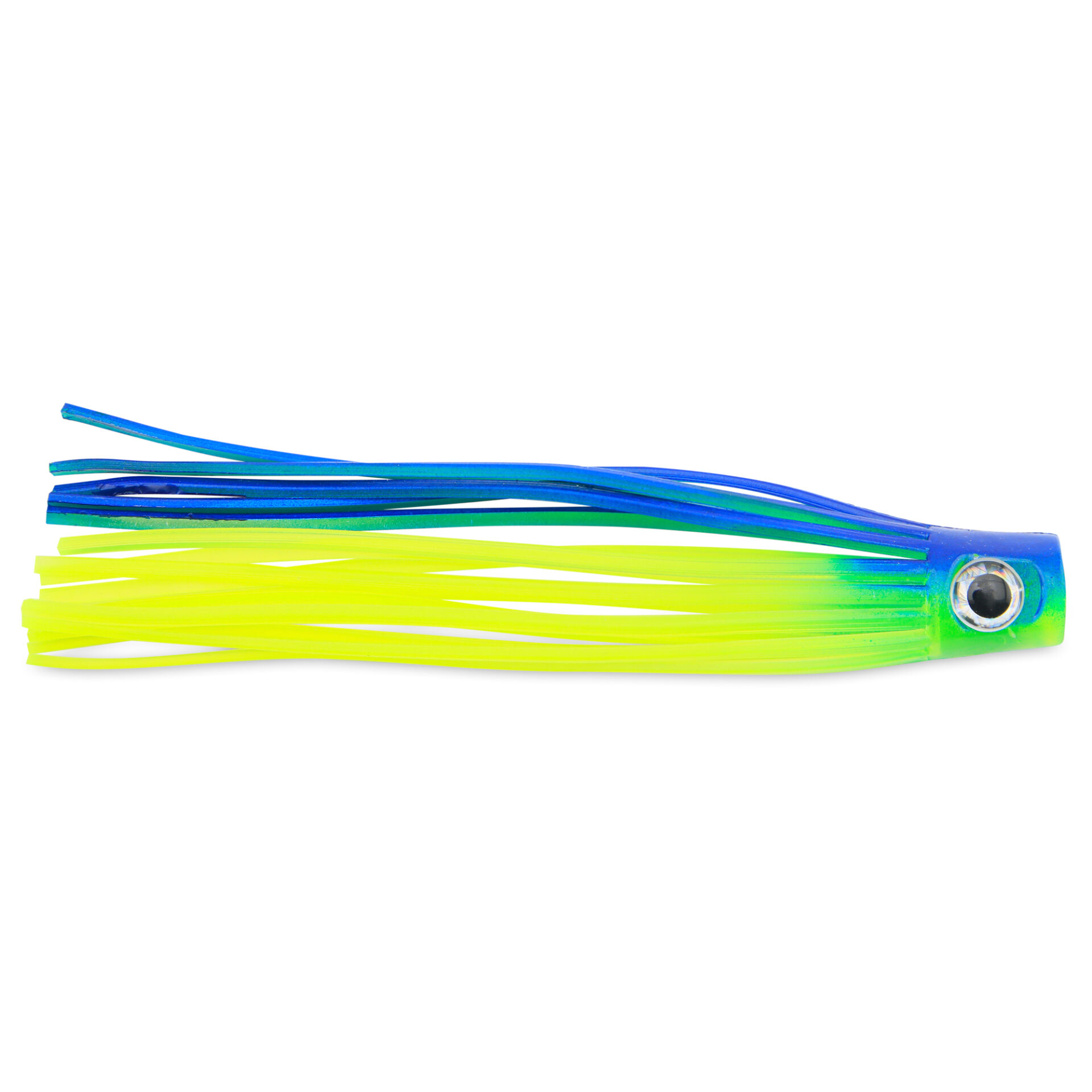 C&H, Lil Stubby Chugger Lure, Bright Blue/Chartreuse, 5.5 in / 14 cm, 10 pc