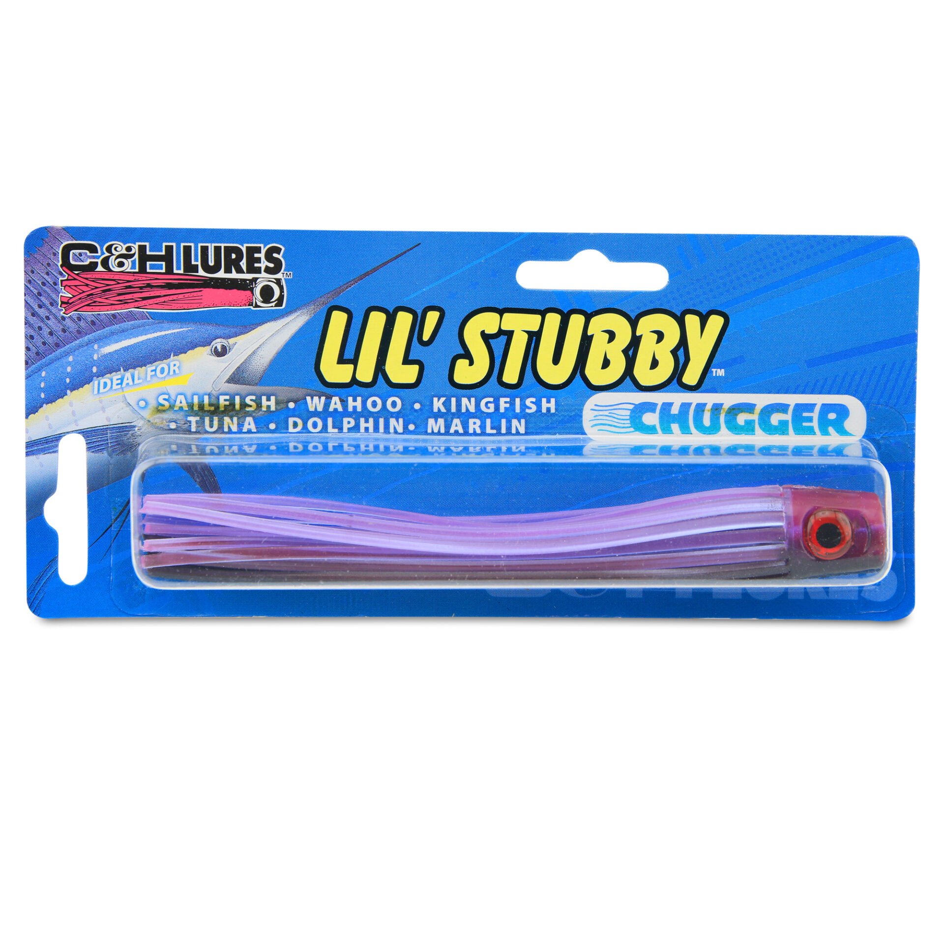 C&H, Lil Stubby Chugger Lure, Black/Purple, 5.5 in / 14 cm - Image 3