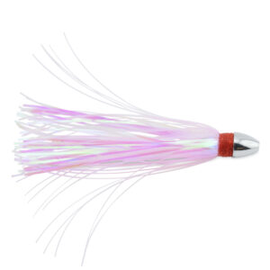 C&H, Pearl Baby Lure, Pink/Pearl Tinsel Skirt, 1/8 oz / 3.54 g Head, 2.5 in / 6.35 cm