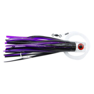C&H, Lil Stubby Rigged and Ready, Black/Purple Skirt, 7/0 Mustad Hook, AFW Swivel, 100 lb / 45.3 kg Grand Slam Mono Line, 6 ft / 1.8 m
