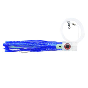 C&H, Stubby Bubbler Rigged & Ready, Lt. Blue/Pearl Skirt, 7/0 Mustad Hook, AFW Swivel, 100 lb / 45.3 kg Grand Slam Mono Line, 6 ft / 1.8 m