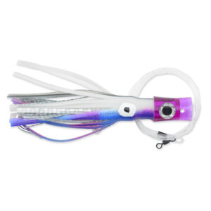 C&H, Stubby Bubbler Rigged & Ready, Purple/Pearl/Mylar Skirt, 7/0 Mustad Hook, AFW Swivel, 100 lb / 45.3 kg Grand Slam Mono Line, 6 ft / 1.8 m