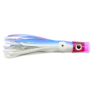 C&H, Stubby Bubbler Lure, Purple/Pearl Mylar Skirt, 5.5 in / 13.9 cm