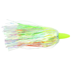C&H, Smoker Choker Lure, Chartreuse//Orang/Pearl Skirt, Luminescent Head, 4 in / 10 cm