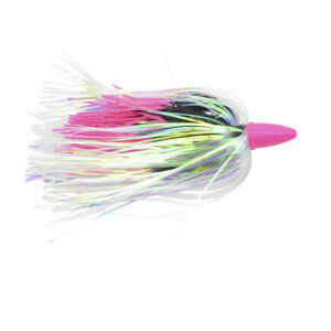 C&H, Smoker Choker Lure, Black/Pink/Pearl Skirt, Luminescent Head, 4 in / 10 cm