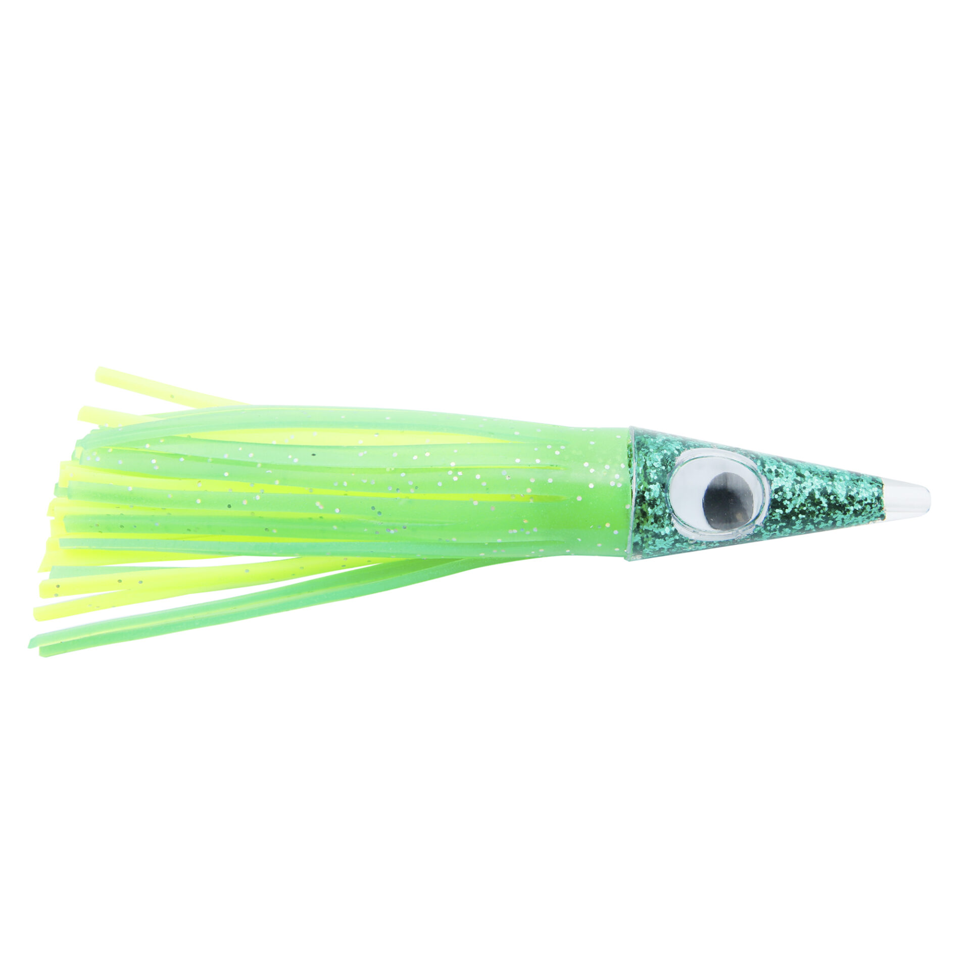 C&H, Tuna Tango Lure, Green/Yellow Skirt, 1.75 oz / 49.6 g Head, 5.75 in / 14.6 cm